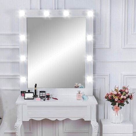 Guirlande lumineuse LED murale à 10 ampoules pour miroir, idéale pour un maquillage professionnel quotidien. (1/5)