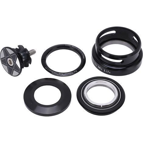 Jeu de direction VTT étanche double roulement, usinage CNC pour fourche avant et cadre 44-49,7 mm, compatible VTT tout-suspendu et rigide. (1/5)