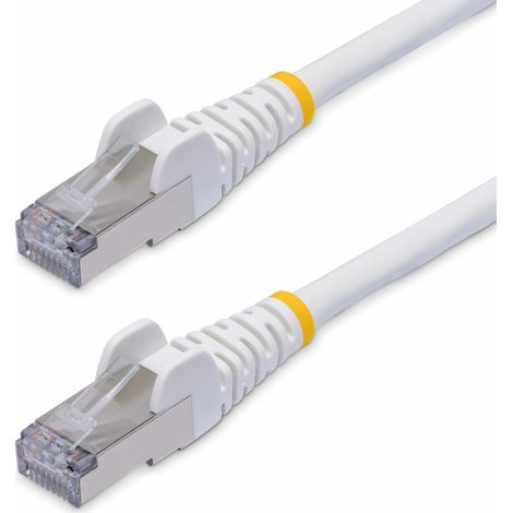 StarTech.com Kabel de Ethernet Netzwerk CAT8 Weiß de 2m - Snagless - Latchless - 25G/40G - 2000MHz - PoE++ 100W - 26AWG - S/FTP - Entlastungen de Spannung - Leitung de Kupfer Puro - LSZH - Geprüft mit