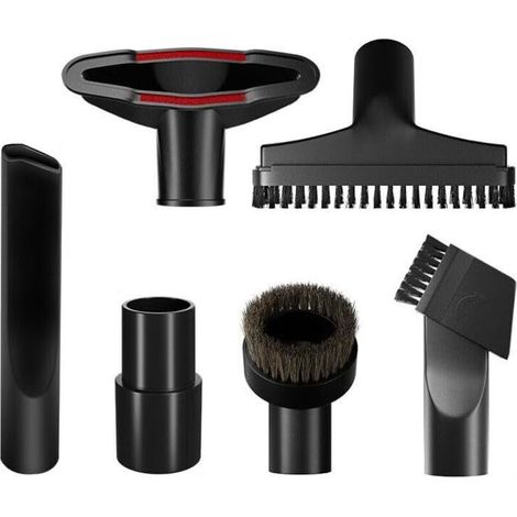 Accessoires pour aspirateur de 32 mm, kit de nettoyage comprenant brosse, embout et suceur plat avec adaptateur de tuyau de 35 mm à 32 mm (6 pièces) (1/4)
