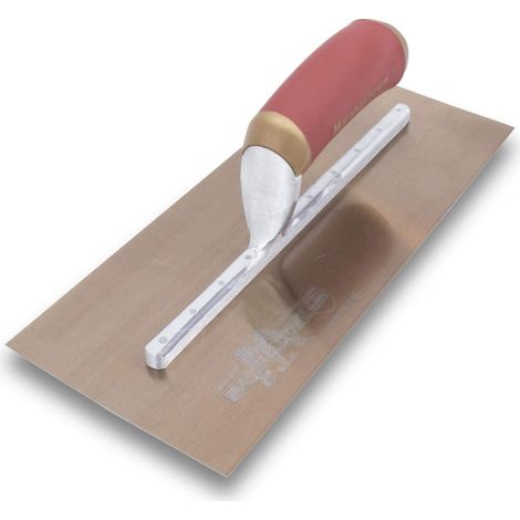 Marshalltown 13438 Frattazzo lisciante PermaShape, Forma Curva, in Acciaio Dorato, Perfetto stuccatori, Dimensioni: 330x127 mm, Oro (1/5)