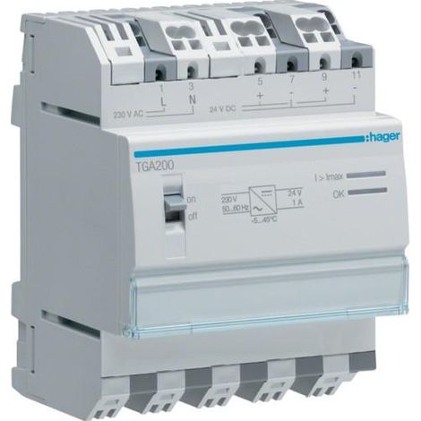 Hager TGA200 Interruptor automático de 4 polos blanco 230V 50/60Hz