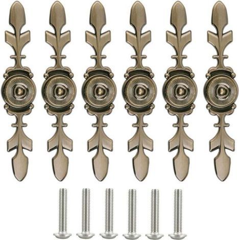 HONORNIC - bouton commode 6 Pièces Boutons de Porte Bouton de Tiroir Poignee de Meuble Vintage Poignées de Placard Bouton de Porte Vintage (1/5)