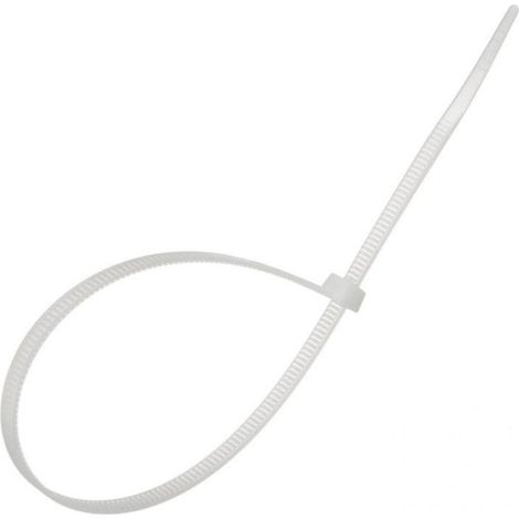 Serre-câbles 100 x 3,5mm Blanc - Pack de 100 - SILAMP (1/2)