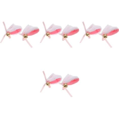 4 set di orecchie da gatto per casco da moto, decorazione in peluche multicolore