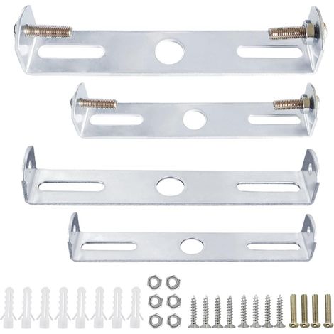 Set mit 4 Montagehalterungen für Aufhängung, Querträgern und Montageplatten für Wandleuchten (mit Schrauben)
