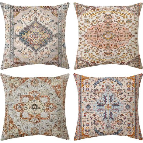 Housse de Coussin 45x45 cm, Canapé Boho Boheme Décoration (Terracotta) (1/5)