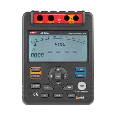 Uni-T UT-513A Medidor de resistencia de aislamiento profesional