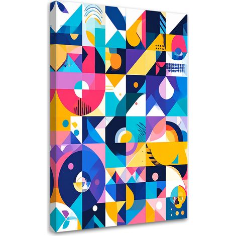 Wandbild Bauhaus farbenfrohe Abstraktion 40x60 cm