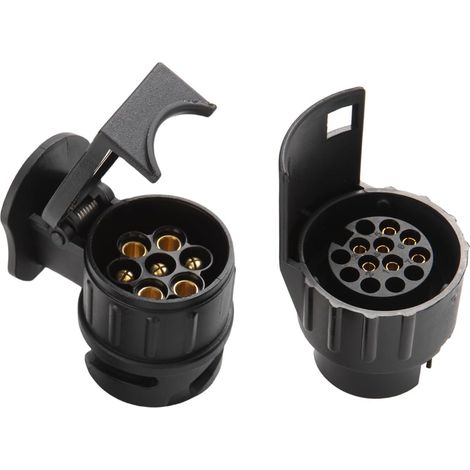 7 vers 13 et 13 vers 7 Broches Adaptateur de Remorque de Prise, 12V Prise Remorque Connecteur Standard Européenne, pour Caravane Camions RV Remorque Connecteurur (1/5)