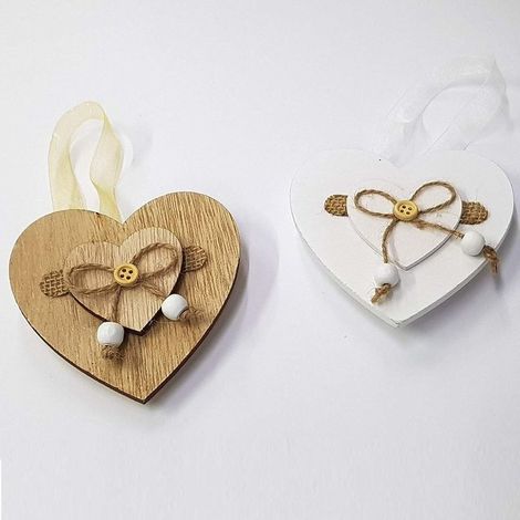 2 Pièces Aimant En Bois Coeur Rideau Aimant Design Ornement De Rideau