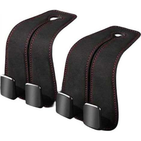 Lot de 2 crochets doubles pour dossier de siège de voiture, crochets personnalisés pour dossier de siège de voiture, accessoires d'intérieur en métal (1/5)