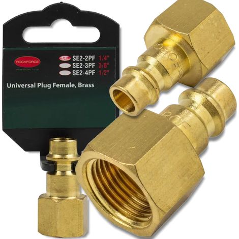 Attacco rapido Rockforce per fucile, filettatura femmina da 1/4", ottone.