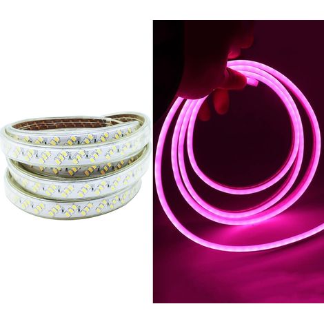 Striscia Led smd Tripla Fila Rosa Stip Decorativa Flessibile Tagliabile 5mt (1/5)