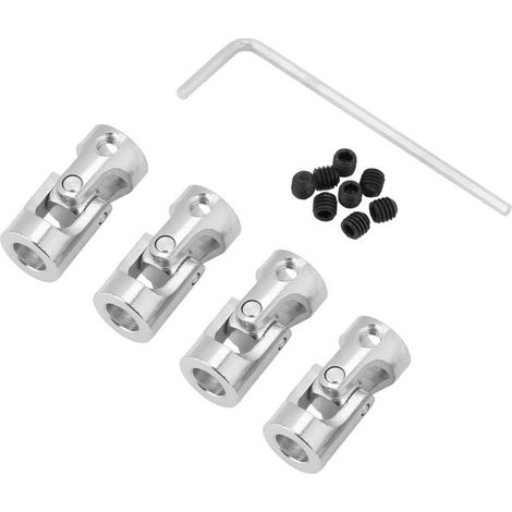 4 pièces Accouplement d'arbre Connecteur de moteur Direction DIY Longueur 23 mm OD 11 mm Joint universel (55 mm) (1/4)