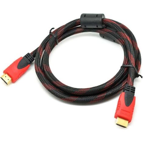 Câble HDMI 1.4 Doré 3D Compatible HDTV - Longueur 1.5m / 3m - Haute Qualité (1/4)
