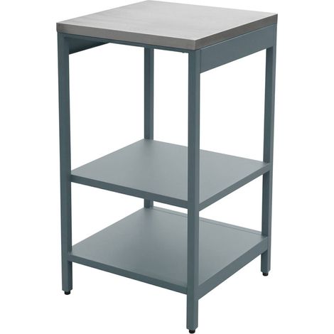 sweeek - Outdoor-Küche aus Stahl mit 2 Regalböden L 49 cm