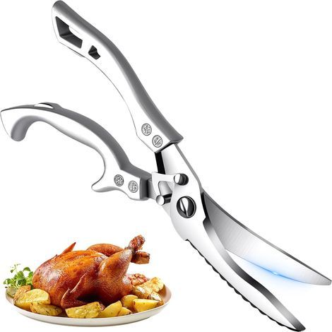 Ciseaux Cuisine avec Poignées en Acier Inoxydable, Professionnels Cuisine Accessoires pour Poulet Volaille Poisson Viande Légumes (1/5)