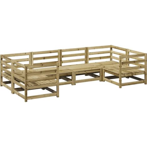 Maison Exclusive - 6-tlg. Garten-Sofagarnitur Kiefernholz Imprägn
