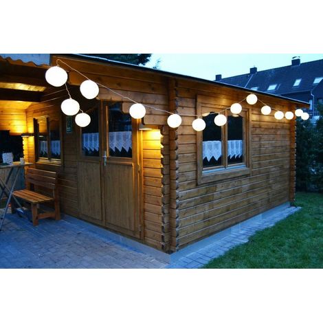 technik@all Lampion Partylichterkette 20 warmweiße LED 5+5m Zuleitung (1/5)