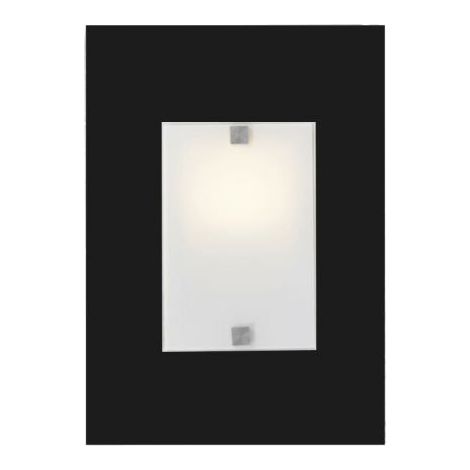 LUMICOM BROOK Applique, 1XE27, max 42W, metallo/vetro, nero opaco, 35x20cm