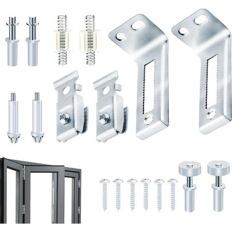 18-Piece Sliding Door Track Repair Kit, Sliding Bi-Fold Door Hardware Kit, Sliding Cabinet Door, Storage Bi-Fold Door Hardware Kit, and Garage Door (1/5)