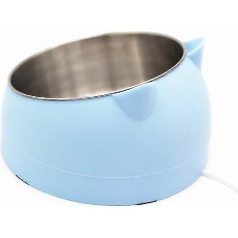 Filiyano-Gamelle pour chat en acier inoxydable, gamelle inclinée pour chat et chien avec abreuvoir amovible, antidérapante et anti-éclaboussures [ls] (1/5)