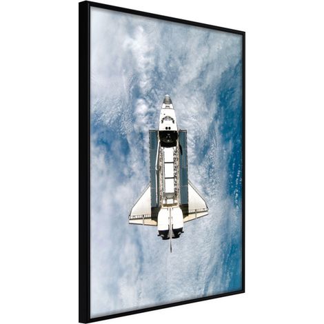 Affiche Murale Encadrée "Shuttle Flight" 40 x 60 cm Noir