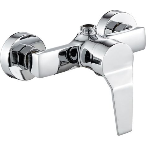 Mitigeur de douche mural chromé sortie supérieure G1/2 en cuivre (1/5)