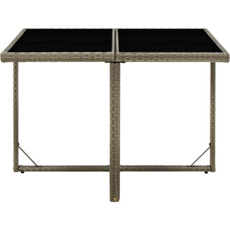 Maison Exclusive - Gartentisch Grau 109x107x74 cm Poly Rattan und