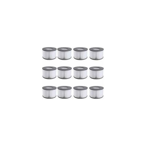 Cartouche Filtre MSPA - Compatible FD2089 - Pour Spa Portable et Whirlpool Intérieur - 12 Pièces (1/2)