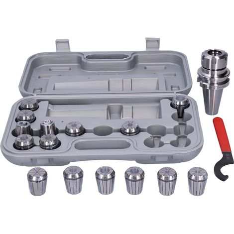 Lot de 15 pinces élastiques BT40-ER32 en 20CrMnTi pour porte-outil CNC, mandrin de serrage ressort, 15 pièces. (1/5)