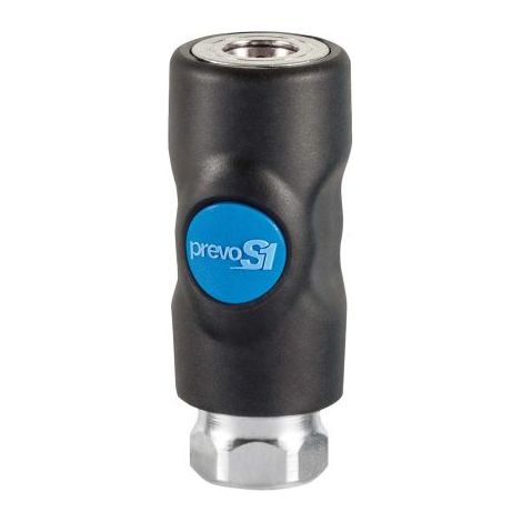 Prevost – Raccord rapide de sécurité femelle G 1/4 – Corps composite – ISO B6 – Raccord pour compresseur – Pression nominale élevée