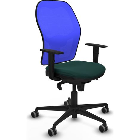Jorquera sincro malla azul similpiel verde botella brazos 1D base nailon ruedas 65mm engomada (1/5)