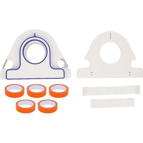 Applicateur de ruban de peinture de masquage et ensemble portable de 5 rouleaux orange pour la finition des murs et des sols