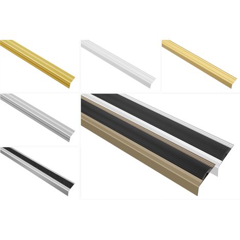 Treppenkanten Eckprofil aus Aluminium, langlebig & rostfrei als Stufenschutz & Dekoration: Champagne, A35 - 1.8M / 20x20mm