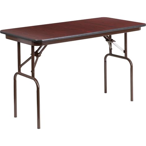 Table de Banquet Pliante en Acajou mélaminé de 1,2 m (1/5)