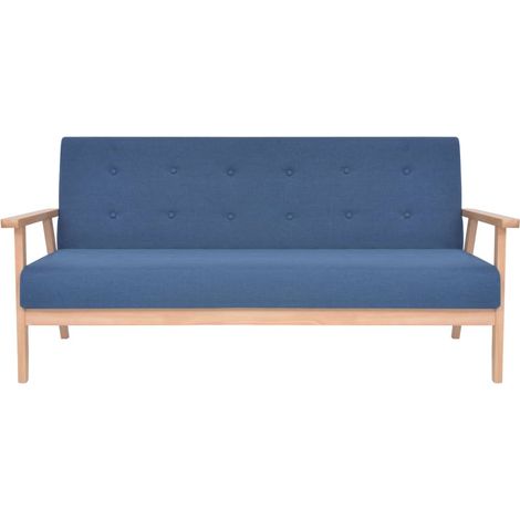 Divano letto 3 posti trasformabile soggiorno letto ospiti divano letto pieghevole per soggiorno interni casa sedili tessuto blu 020018992
