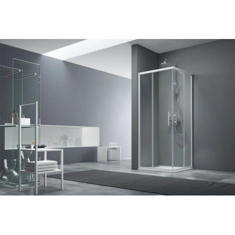 Paroi de Douche H190xL90cm ALTERNA Verseau 2 Accès Angle - 4468597 (1/2)