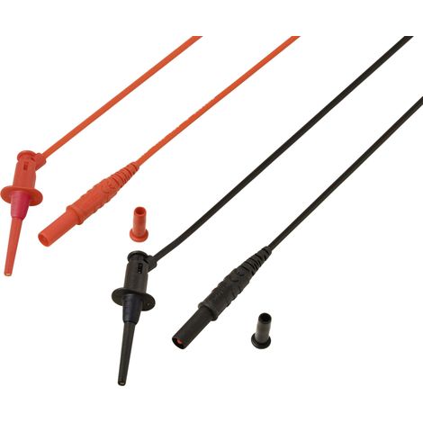 VOLTCRAFT MSL-528 Cordon de mesure 1.2 m Avec crochet miniature CAT II 300 V 1 paire(s) W281253