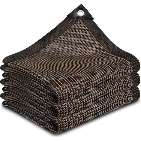 Filet D'Ombrage, 90% Tissu Ombrage Pergola Filet D'ombrage Extérieur, Filet Protection Solaire Tissu D'ombrage pour Pergola, Terrasse, Serre, Poulailler, Plantes - Marron (4x6m) (1/5)