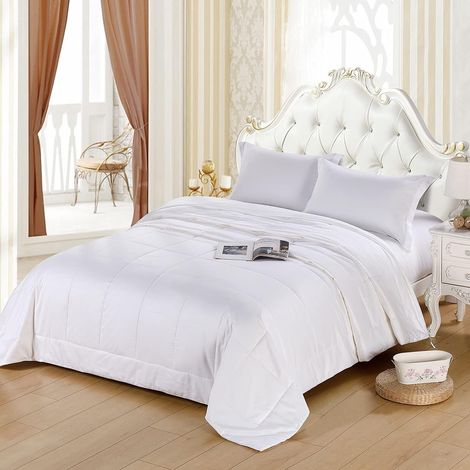 Couettes en Soie, Garnissage 100% Soie de Mûrier, Printemps/Été Hypoallergénique et Anti-Acariens Couette en Soie 4 Tog, 200 x 200cm (1/5)