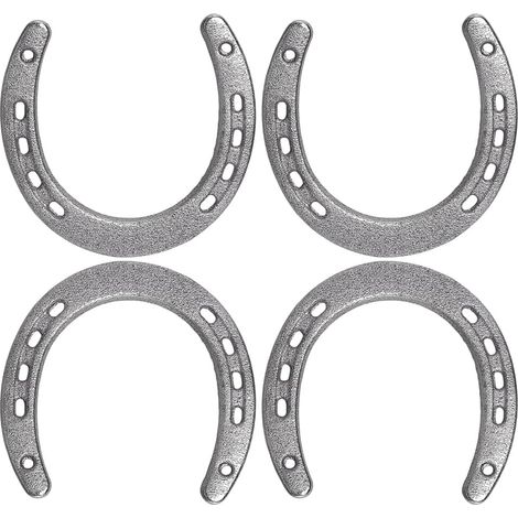 4pcs Décoration Murale en Fonte de Fer à Cheval Porte Bonheur 11cmx11.5cm Décoration Rustique pour Maison Murale Art pour Bar Thanksgiving Pendaison de Crémaillère Argenterie (1/5)