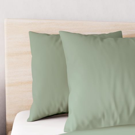 Parure de Couette en Microfibre lavée 260x240 cm Boheme Vert d'eau (1/3)