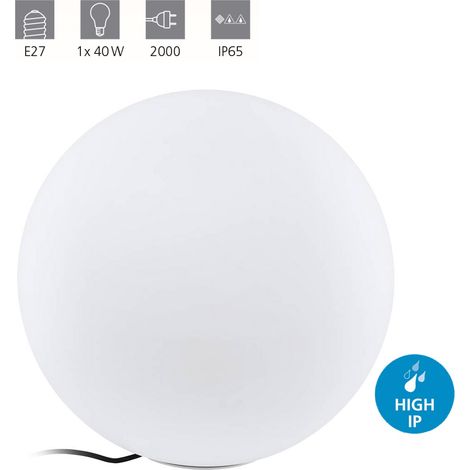 Sfera Esterno Contemporanea Monterolo Policarbonato Bianco 1 Luce E27 50Cm (1/5)