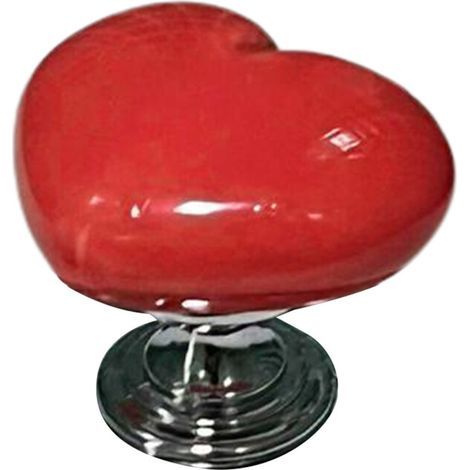 Bouton de toilette coloré en forme de cœur, boutons de-Rouge (1/5)