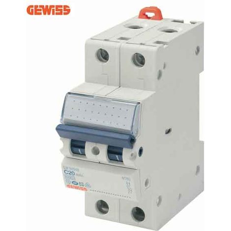 Interruttore magnetotermico 1P+N.10A 2 moduli