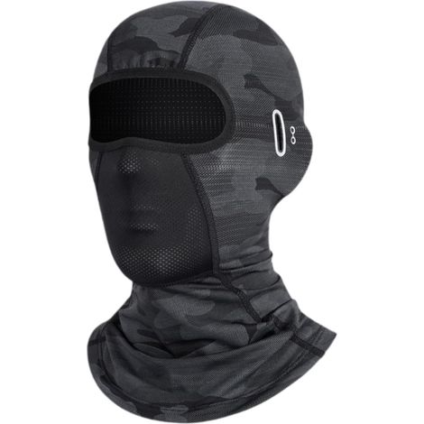 Balaclava da uomo, maschera protettiva solare, cappuccio antivento con aperture per occhiali, sottocasco, copriviso estivo (1/5)