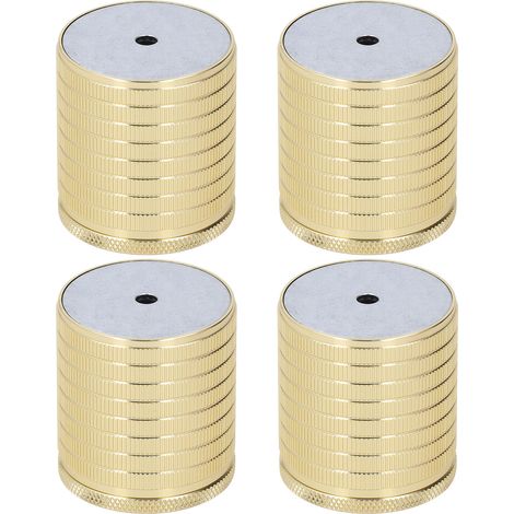 4 Pcs Rehausse Meuble 43-75mm Réglable Forte Capacité de Charge Alliage Aluminium Renforcé Socle Lit Solide Or (1/5)