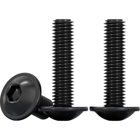 Vis à Tête Cylindrique à Six Pans Creux, M6x25mm Boulon à Tête Hexagonale Acier Inoxydable A2 V2A Vis à Métaux pour Les Connexions Mécaniques, Noir, 20 Pièces (1/5)